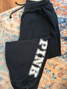 PINK Victoria's Secret Black Fleece Sweatpants